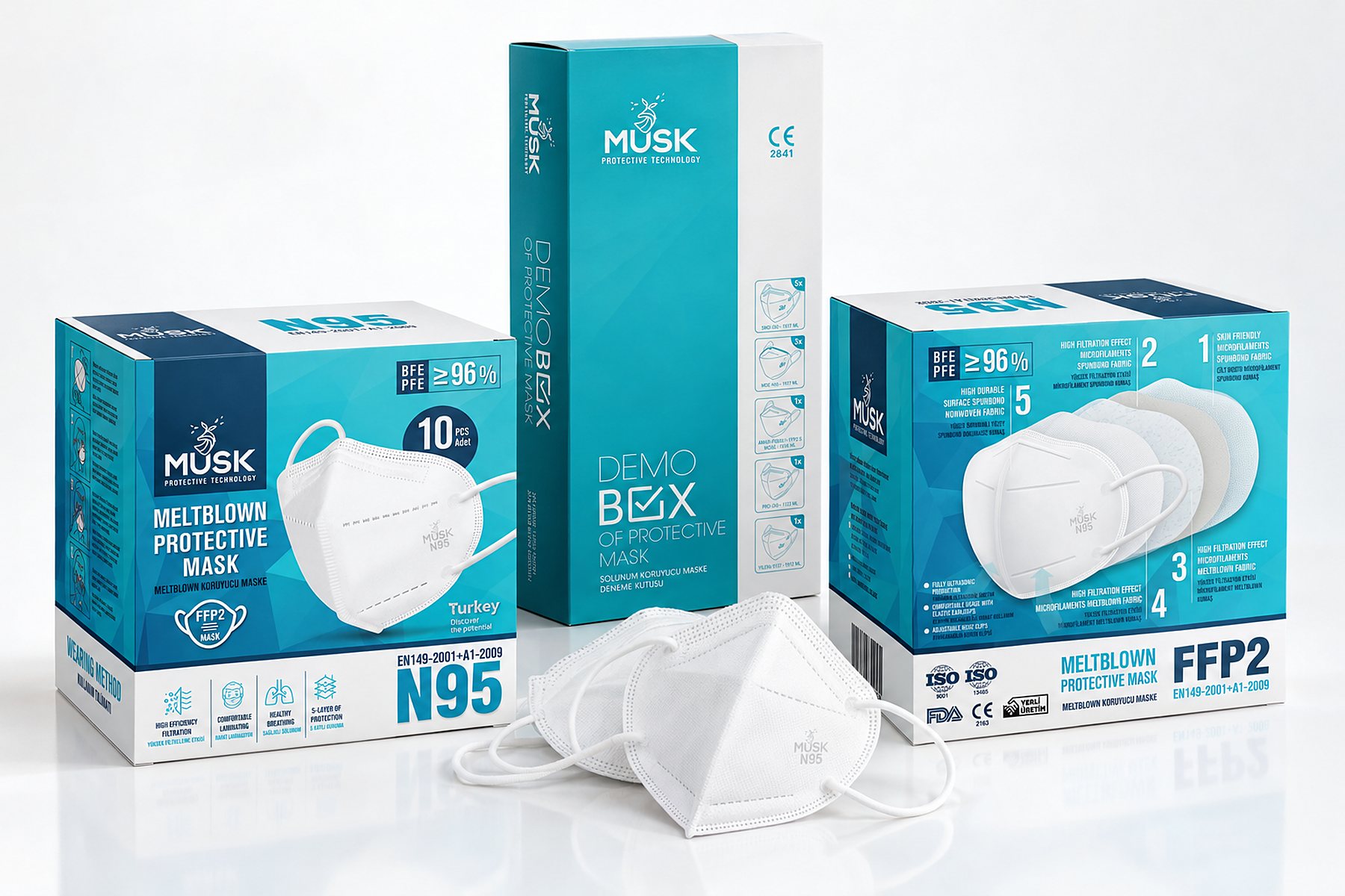 Musk mask box packaging family