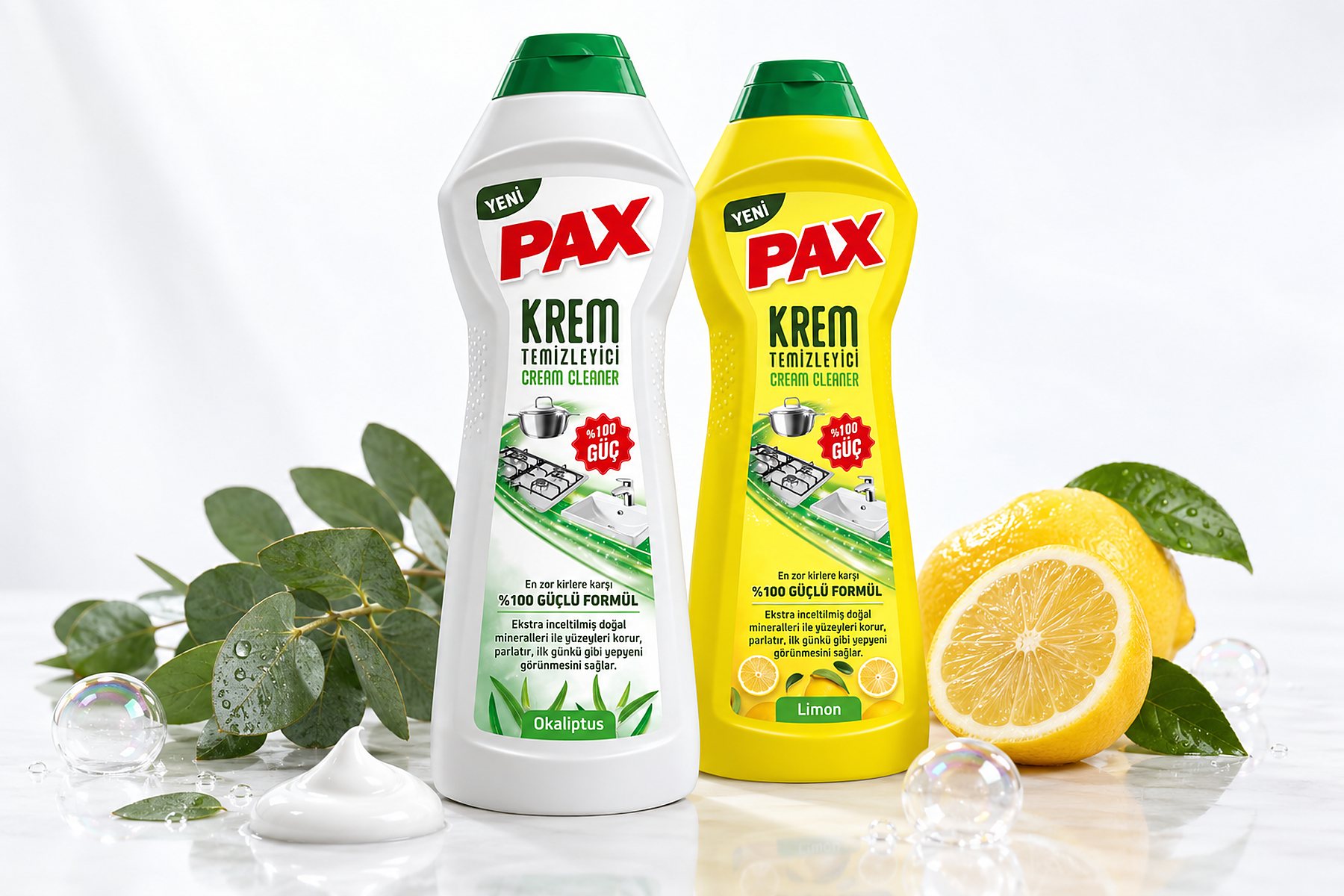 Pax cream cleaner bottles